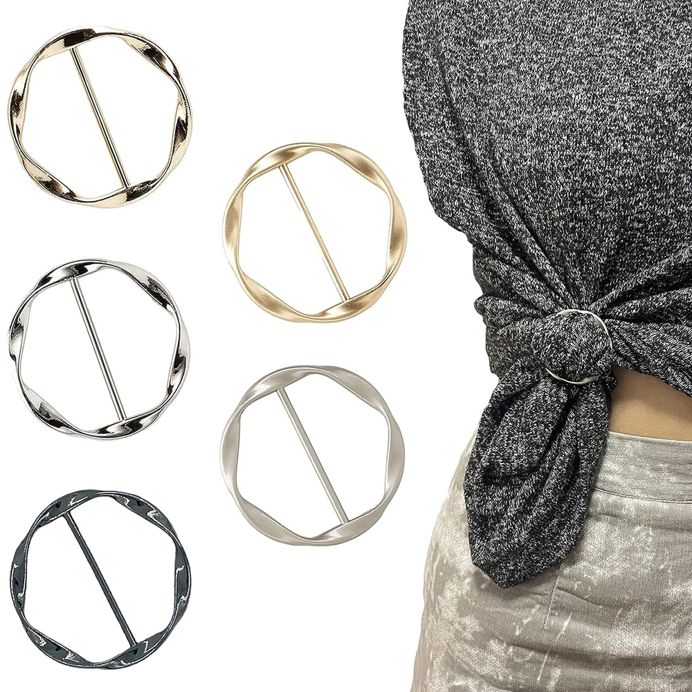 Circle Round Bag - 2PCS Scarf Clips and Ring T