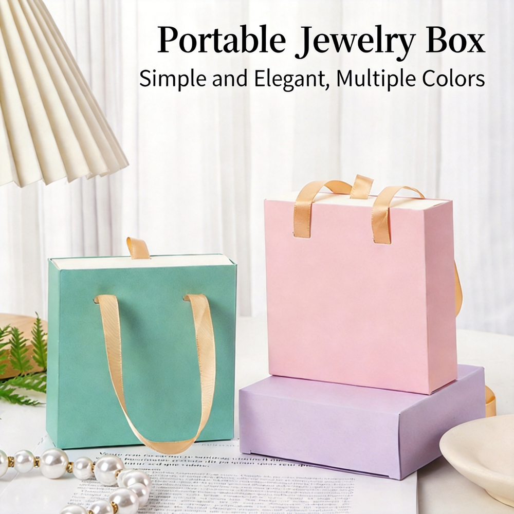 Box Bag Rigid - Pink Jewelry Box Velvet Lined Jewelry