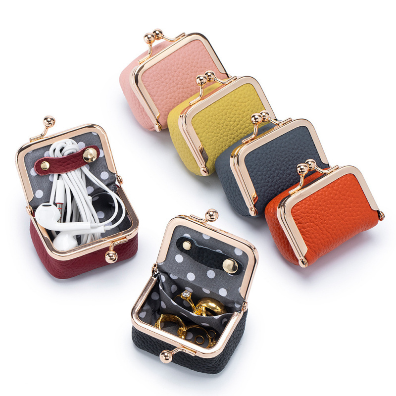 Women Bags Gold - Mini Leather Coin Purse – with
