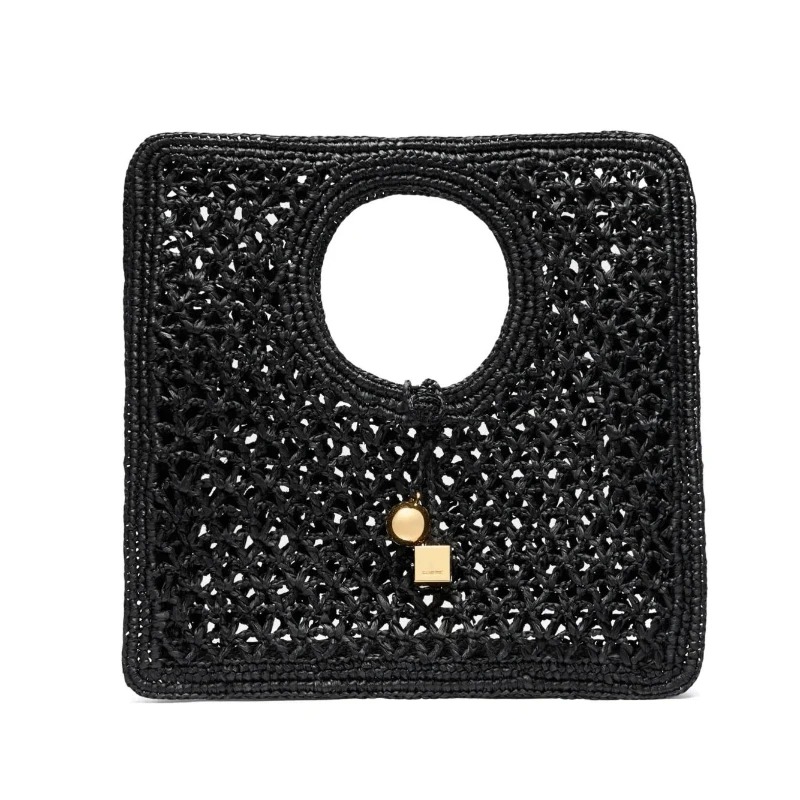 Women Bags Gold - Interlocking-closure Tote Bag Women Black Flat