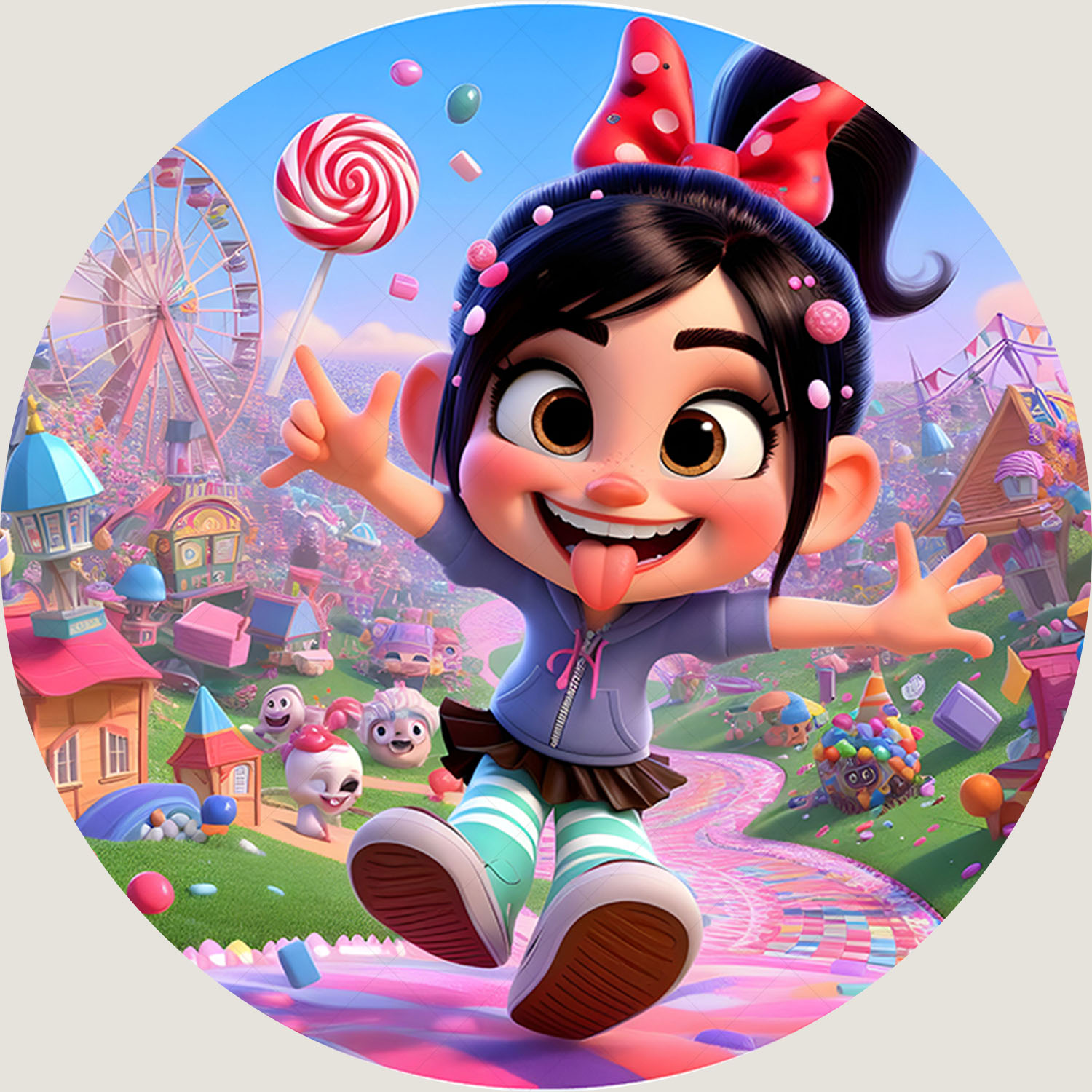 Round Cute Wreck It Ralph Them - Circle Round Bag ulasan dan harga
