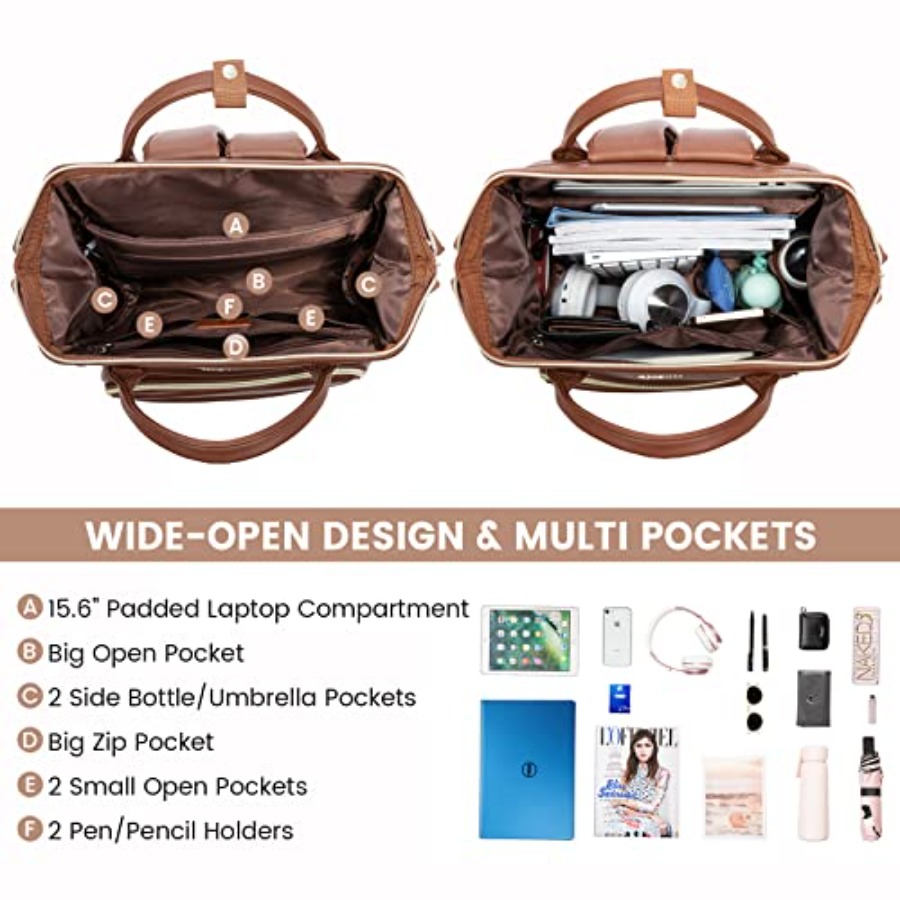 Leather Laptop Backpack for Wo - Women Bags And Purses ulasan dan harga