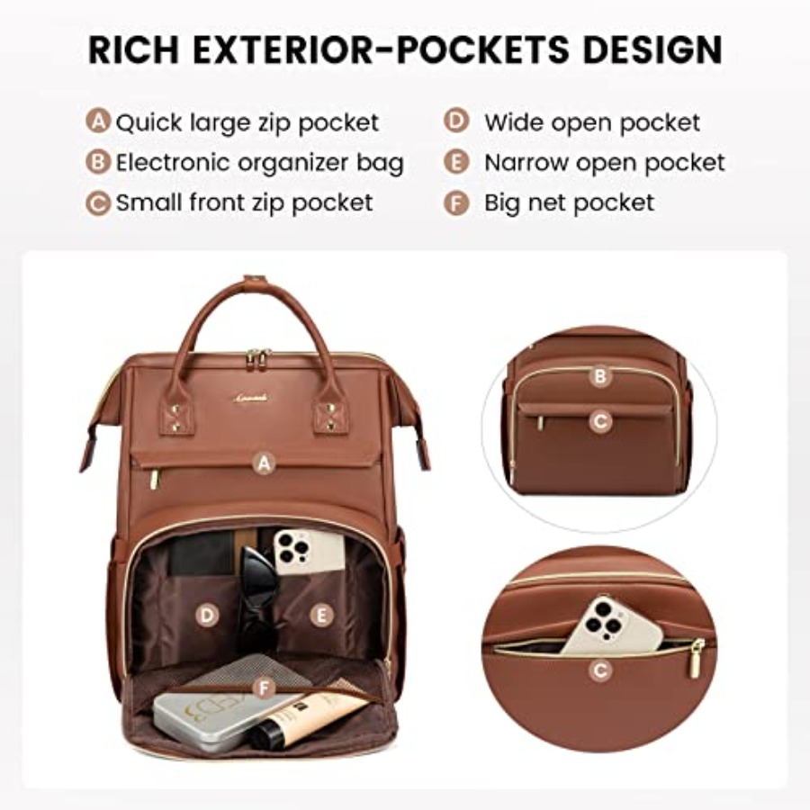 Leather Laptop Backpack for Wo - Women Bags And Purses ulasan dan harga