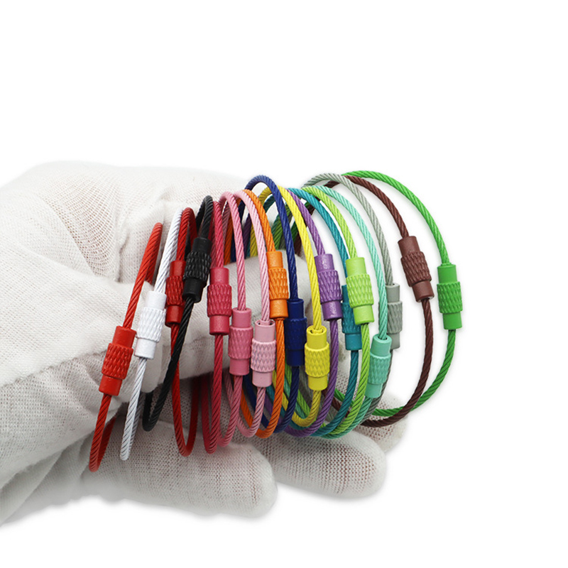 10pcs Stainless Steel Wire Key - Circle Round Bag ulasan dan harga