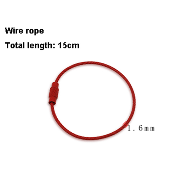 10pcs Stainless Steel Wire Key - Circle Round Bag ulasan dan harga