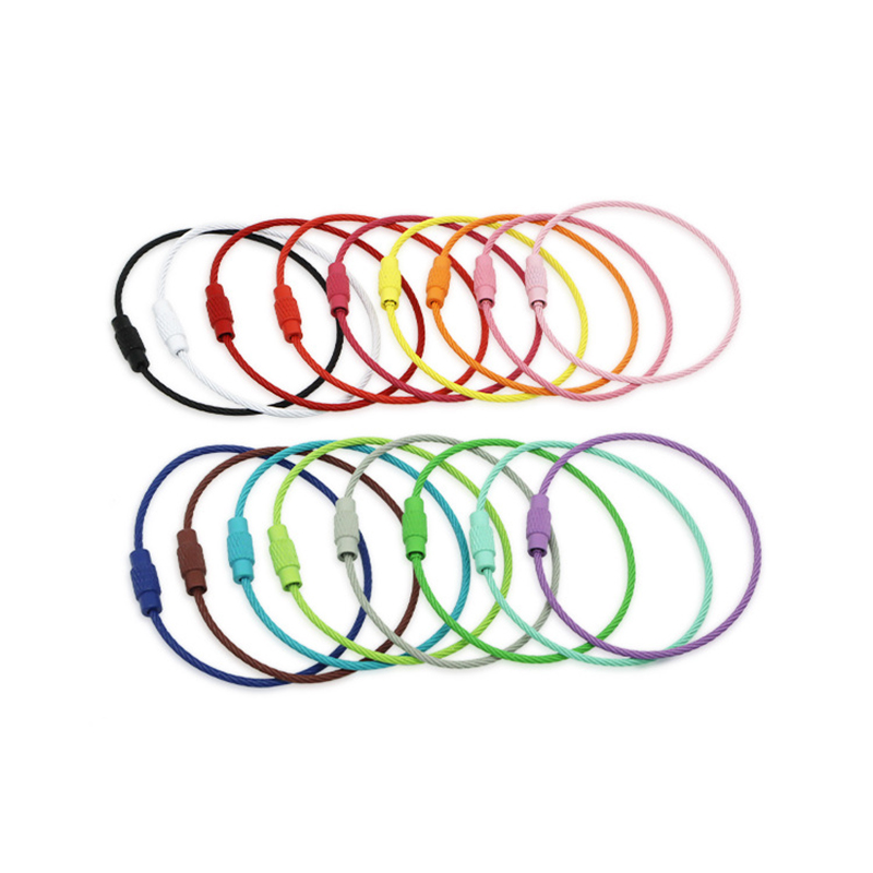 10pcs Stainless Steel Wire Key - Circle Round Bag ulasan dan harga