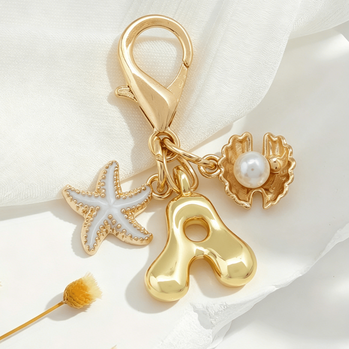 1pc A-Z Letter Gold Bubble Alp - Women Bags Gold ulasan dan harga