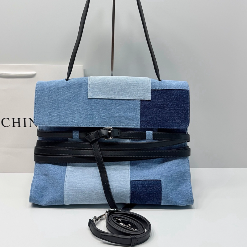 Color Block Denim Handbag Cros - Women Bags And Purses ulasan dan harga