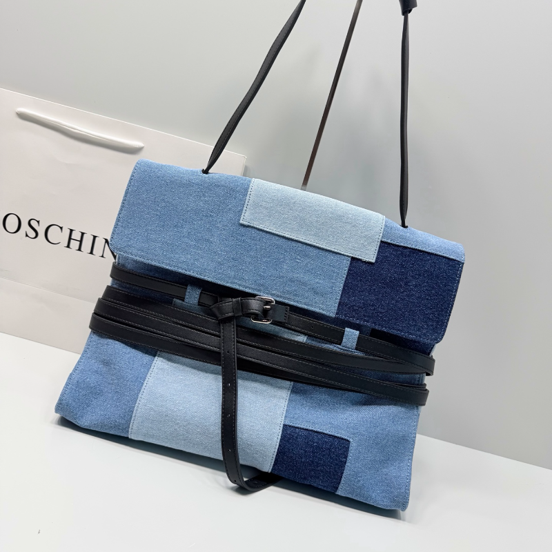 Color Block Denim Handbag Cros - Women Bags And Purses ulasan dan harga