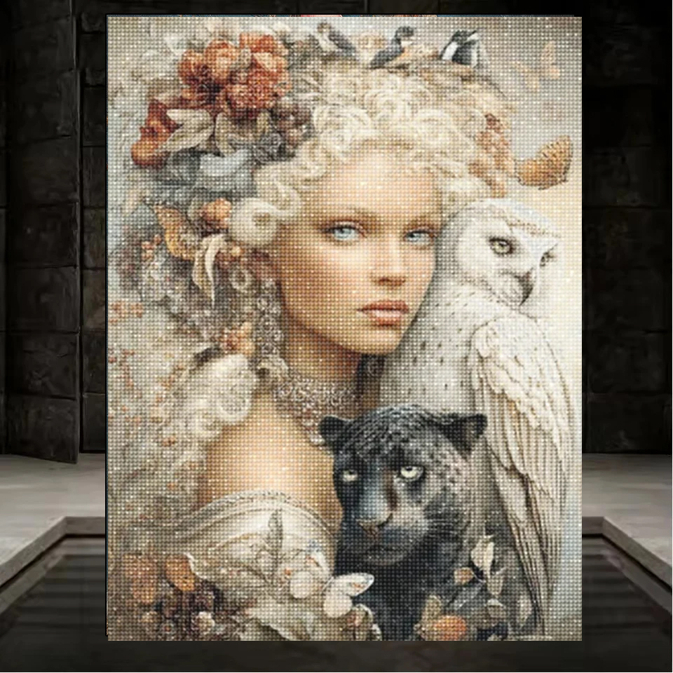 DIY Diamond Painting Portrait  - Circle Round Bag ulasan dan harga