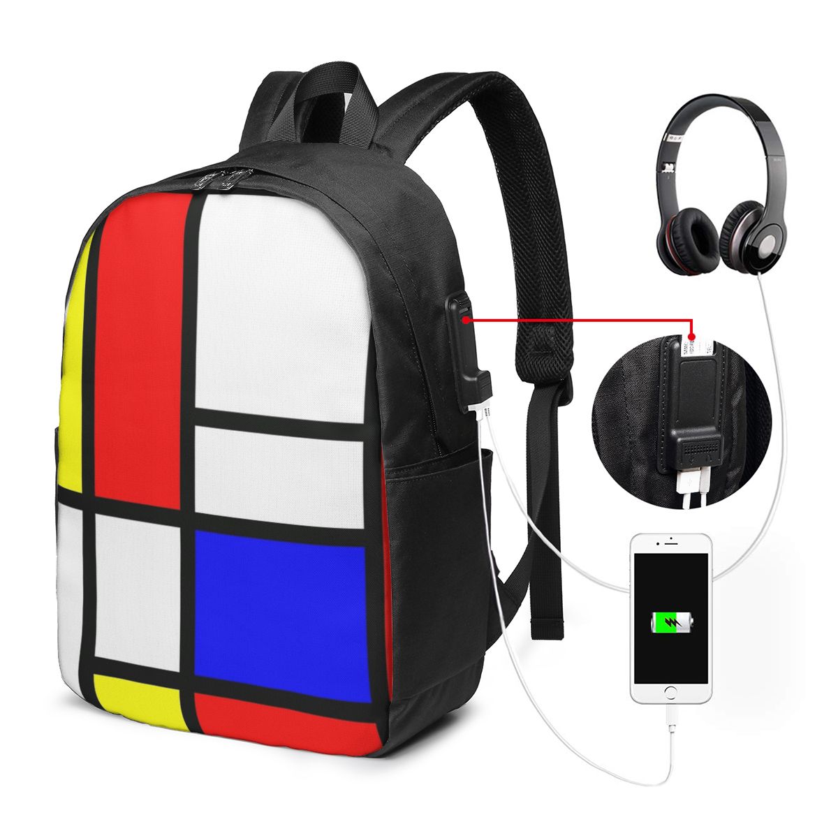 Piet Mondrian Composition  Bac - Women Bags Laptop ulasan dan harga