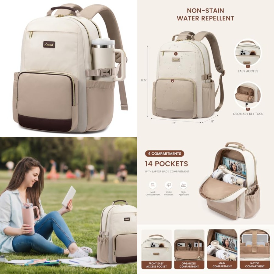 Laptop Backpack for Women with - Women Bags Large ulasan dan harga