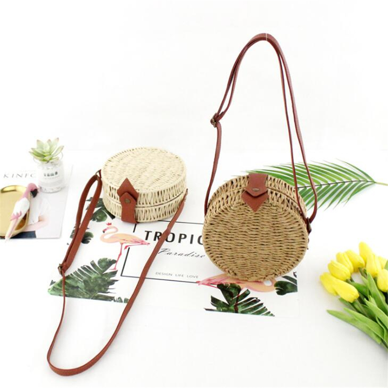 Women Summer Rattan Bag Round  - Circle Round Bag ulasan dan harga