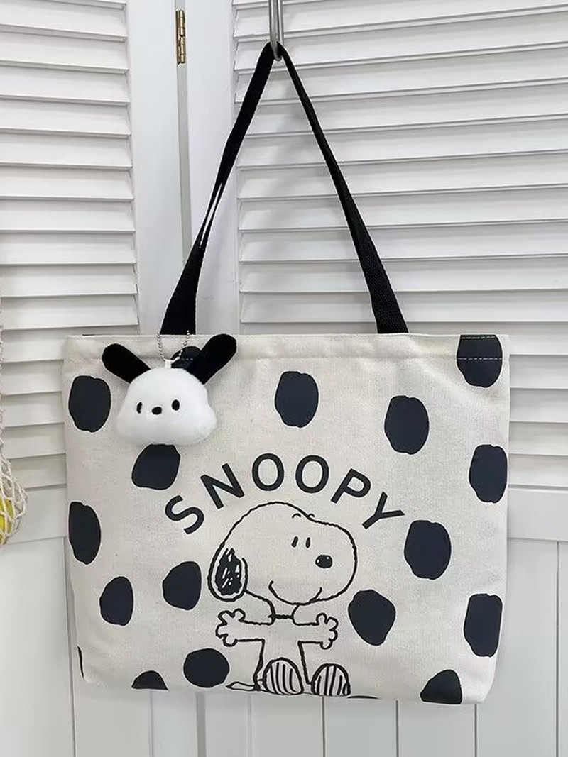 Cartoon Snoopy Canvas Shoulder - Women Bags Large ulasan dan harga
