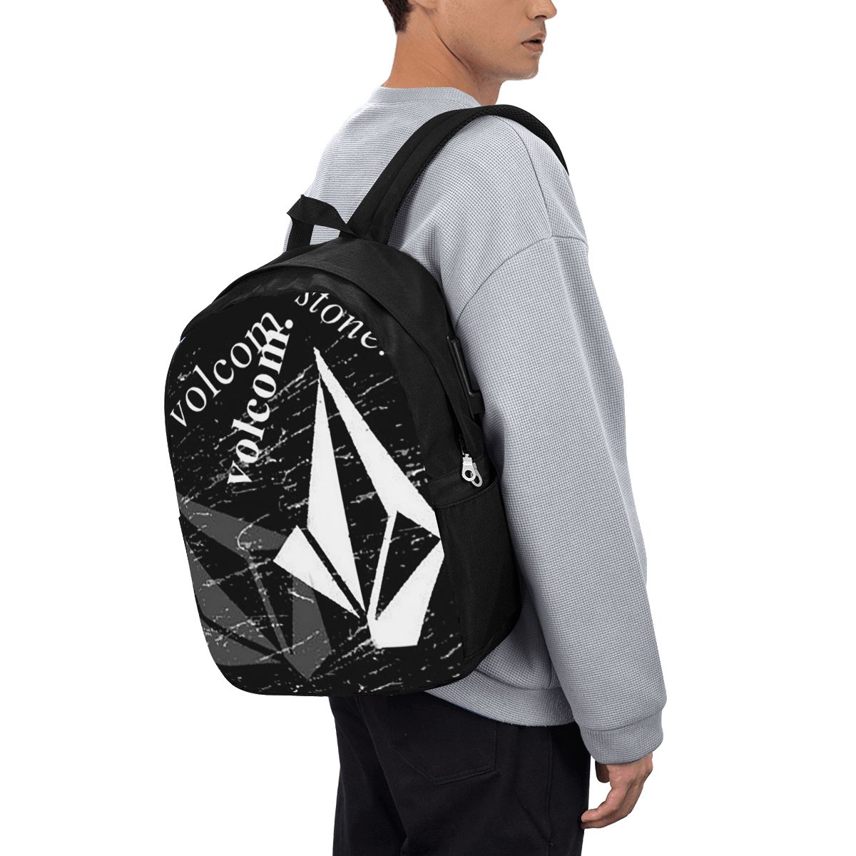 V-Volcom Logo Backpack Travel  - Women Bags Laptop ulasan dan harga