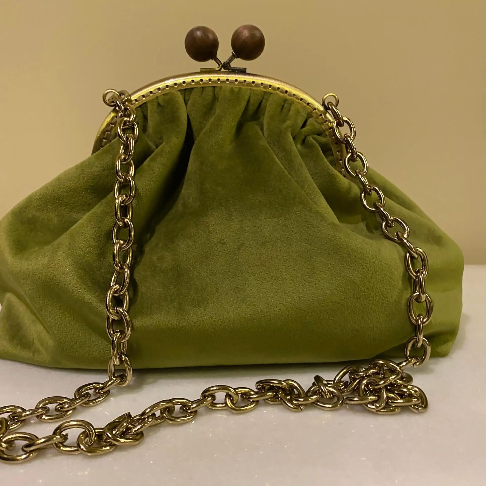 Lost in Vintage Velvet Bag Kis - Women Bags Gold ulasan dan harga