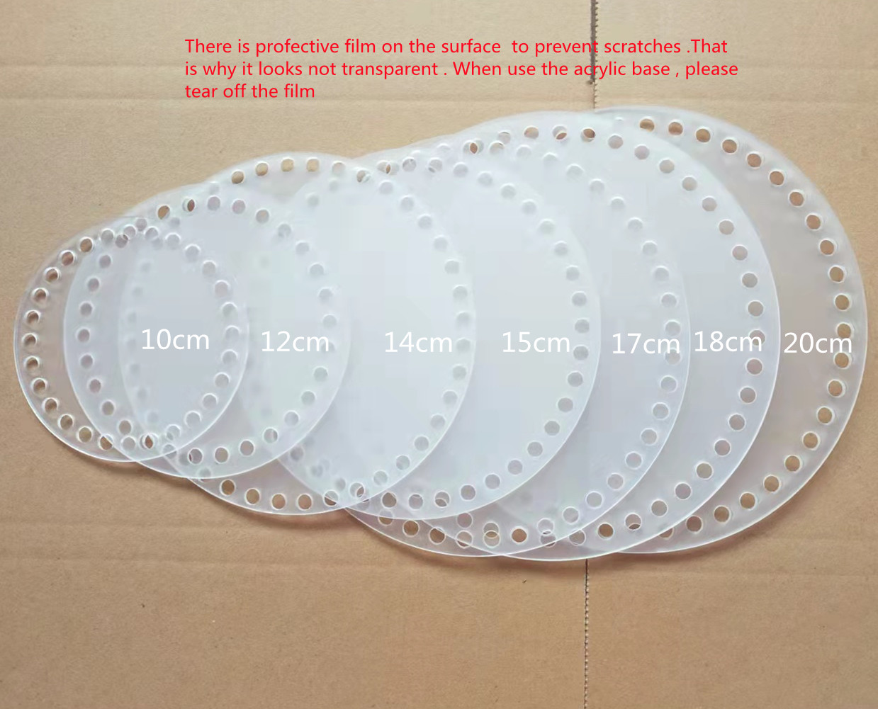 2pcs Round Transparent Acrylic - Circle Round Bag ulasan dan harga