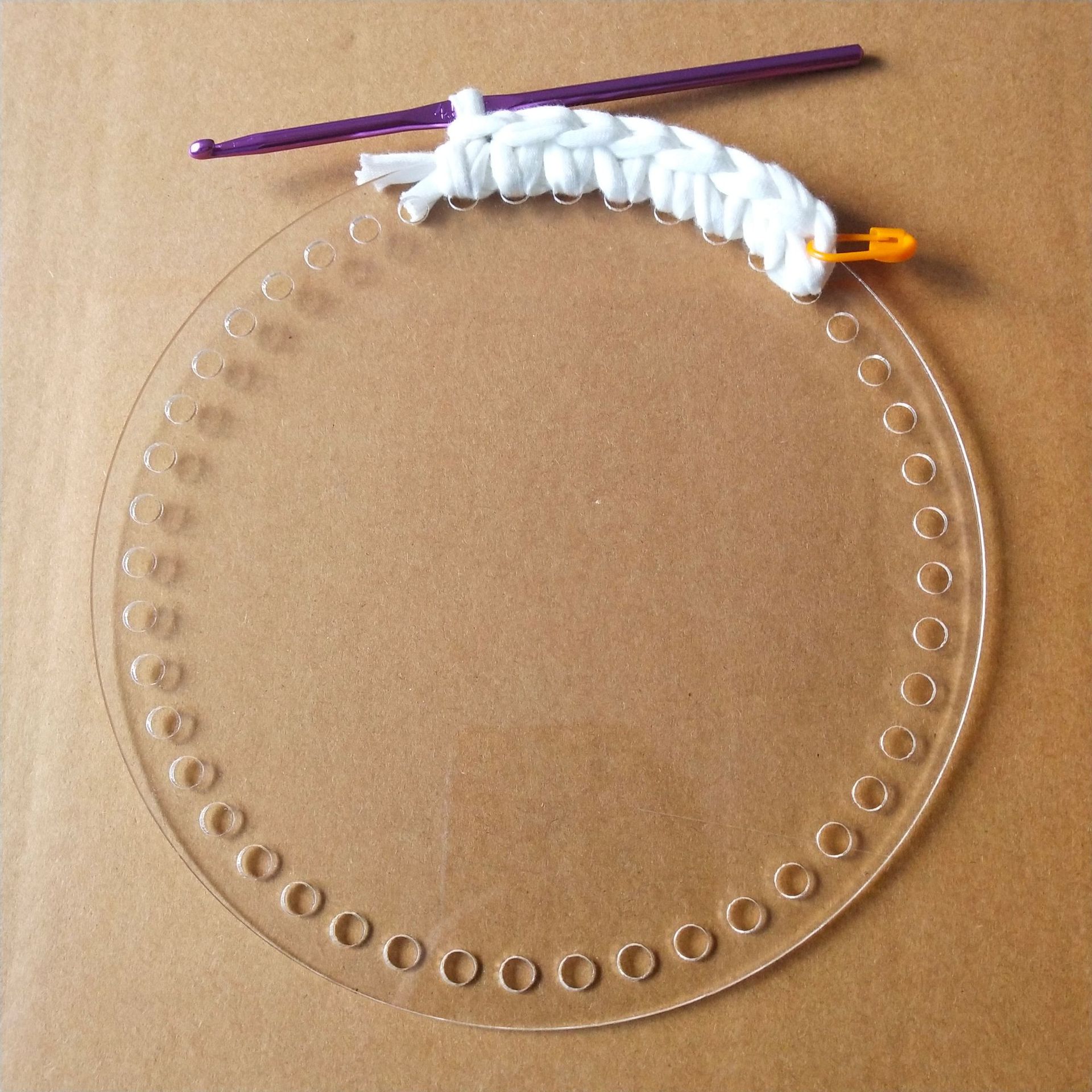 2pcs Round Transparent Acrylic - Circle Round Bag ulasan dan harga