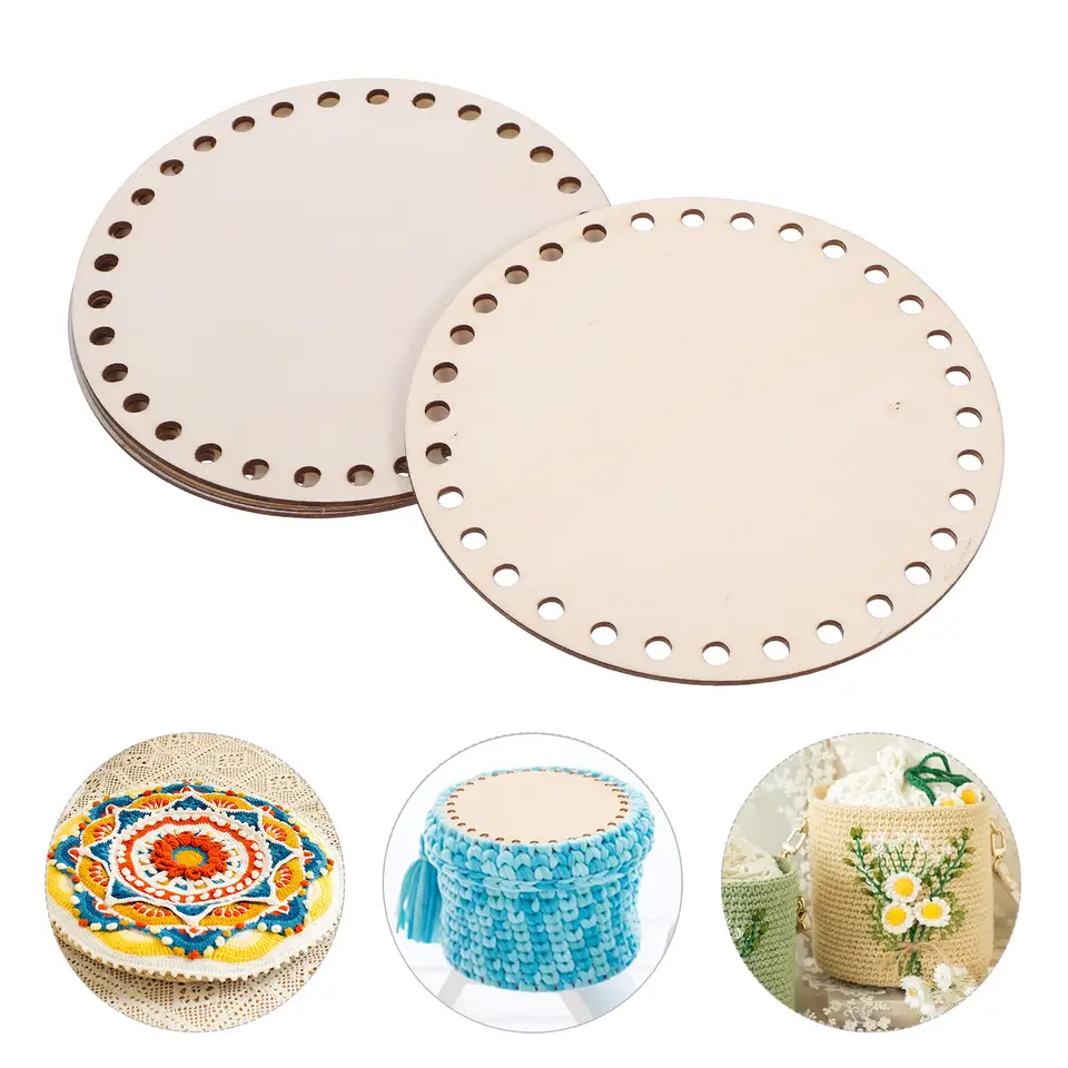 5Pcs Wooden Mini Cross Fixed F - Circle Round Bag ulasan dan harga