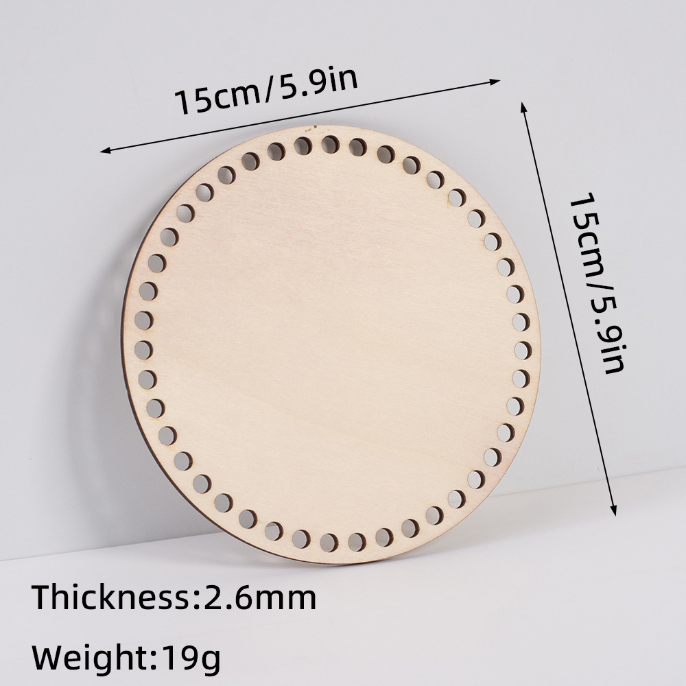 5Pcs Wooden Mini Cross Fixed F - Circle Round Bag ulasan dan harga