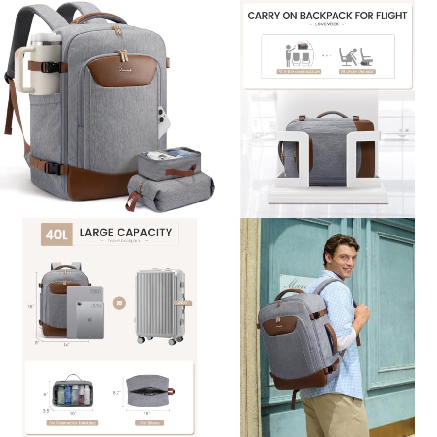 40L Travel Backpack for Women  - Women Bags Large ulasan dan harga