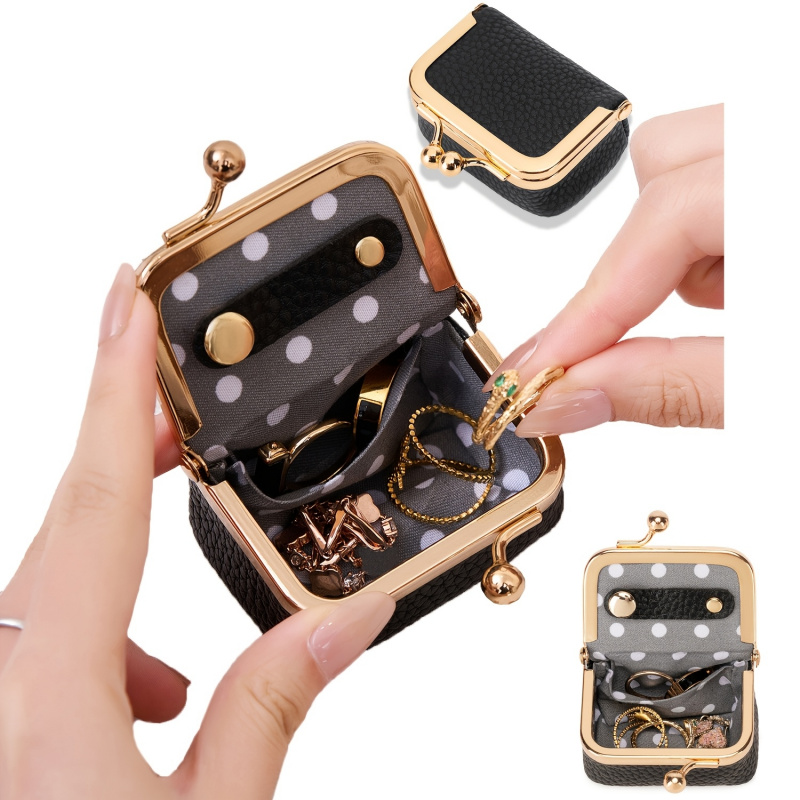 Mini Leather Coin Purse – with - Women Bags Gold ulasan dan harga