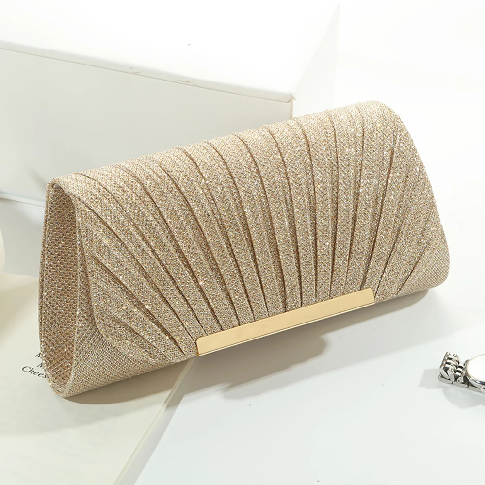 Women Evening Clutch Bag Femal - Women Bags Gold ulasan dan harga