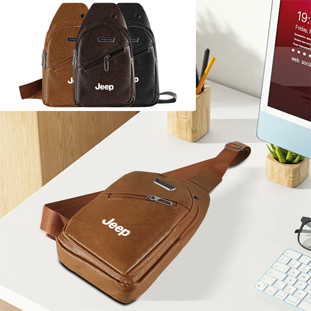 PU Leather Chest Bag Crossbody - Women'S Jeep Bags ulasan dan harga