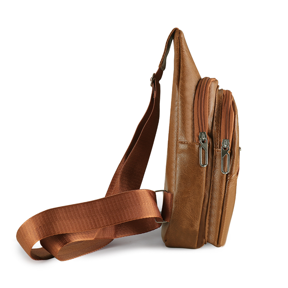 PU Leather Chest Bag Crossbody - Women'S Jeep Bags ulasan dan harga