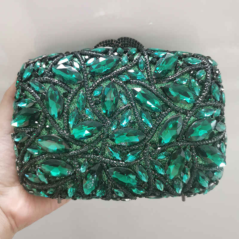 Large AB Rhinestone Crystal Cl - Women Bags Gold ulasan dan harga