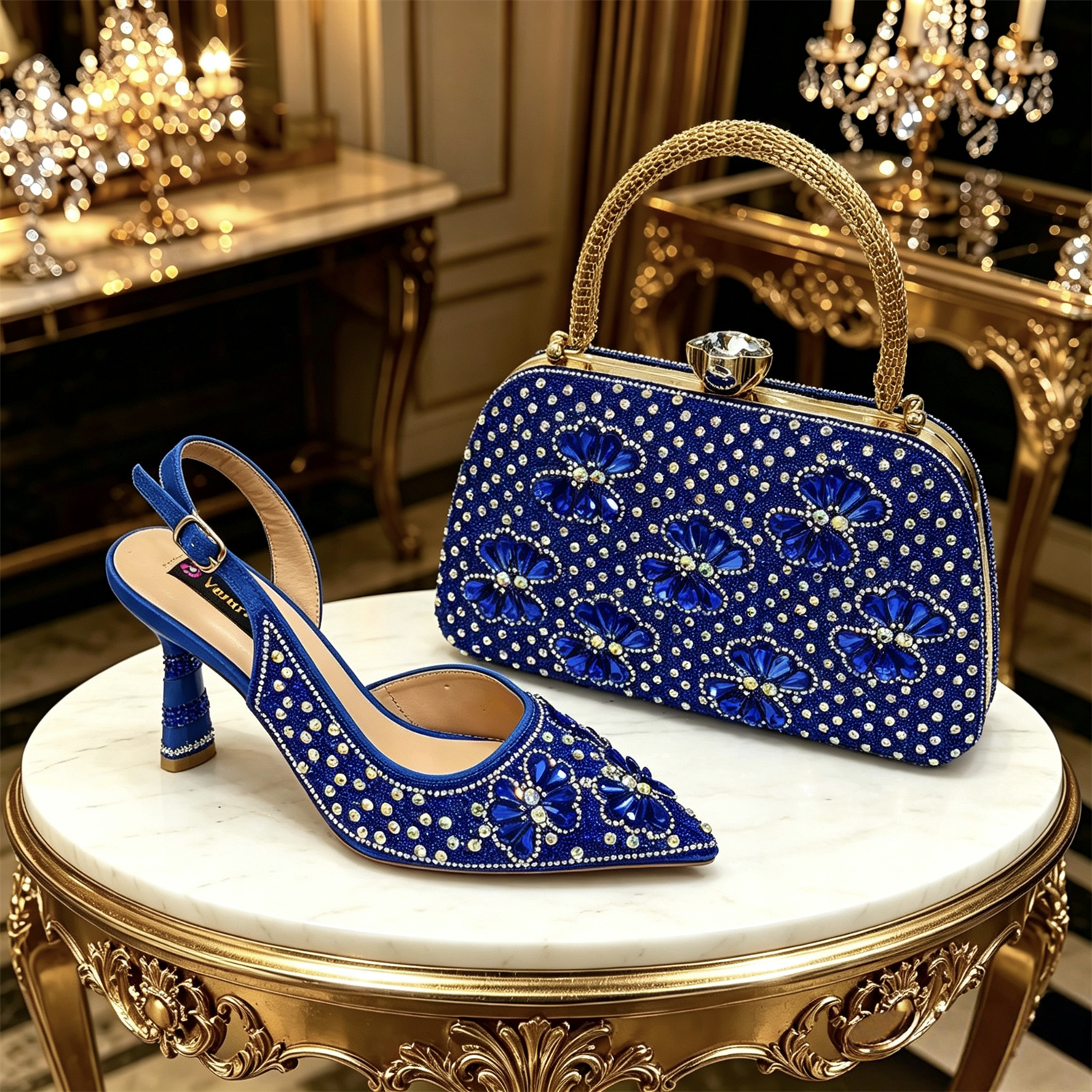 Venus Chan Gold Pointed Toe Rh - Women Bags Gold ulasan dan harga